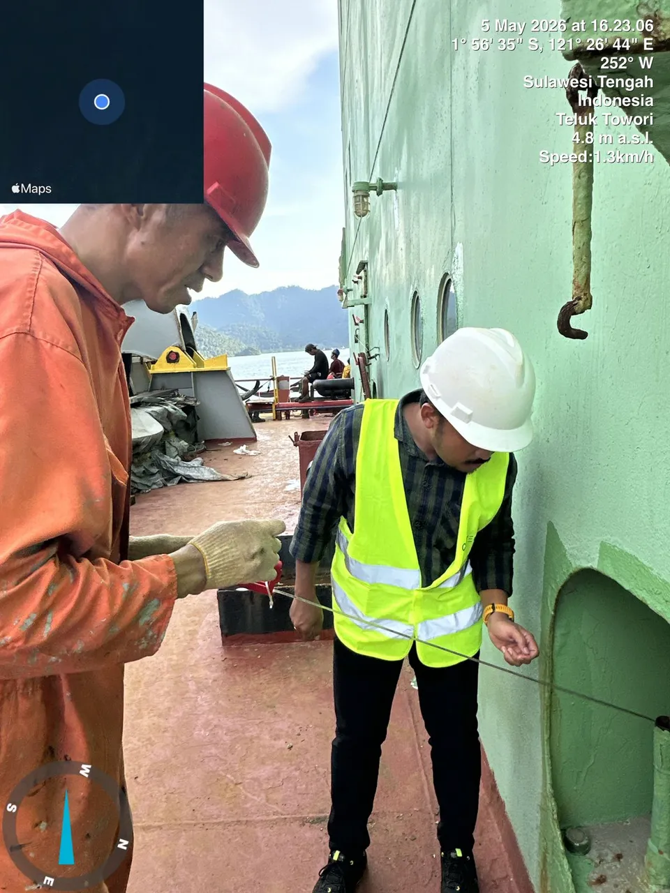 Draft Survey of Nickel Ore Bulk Cargo Mother Vessel